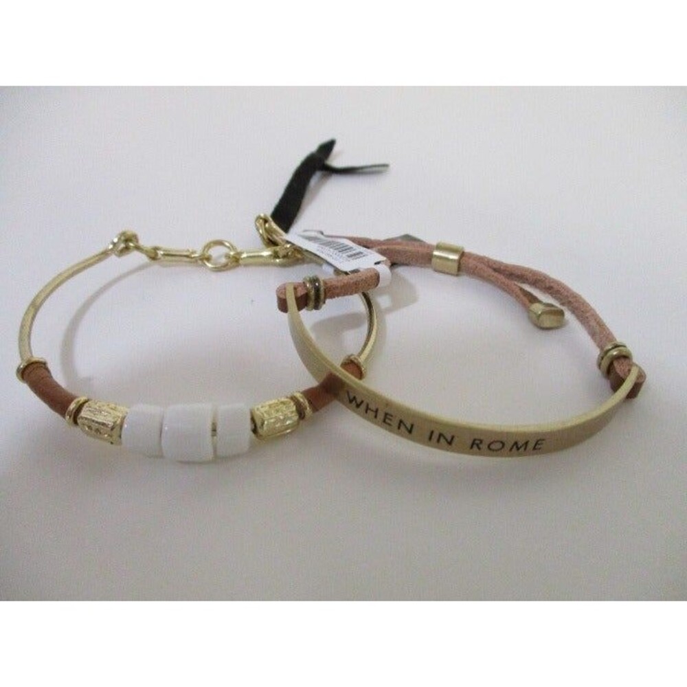 Banana Republic Horsebit Stone Cuff plus when in Rome IDIOM Cuff bracelet NWT 90